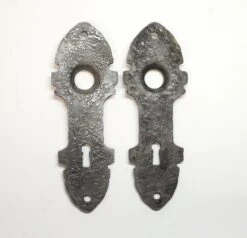Pair Of Arts & Crafts Cast Iron 6 In. Door Back Plates 7 Pair Of Arts & Crafts Cast Iron 6 In. Door Back Plates -OGT Sale Store back plates for sale p259777