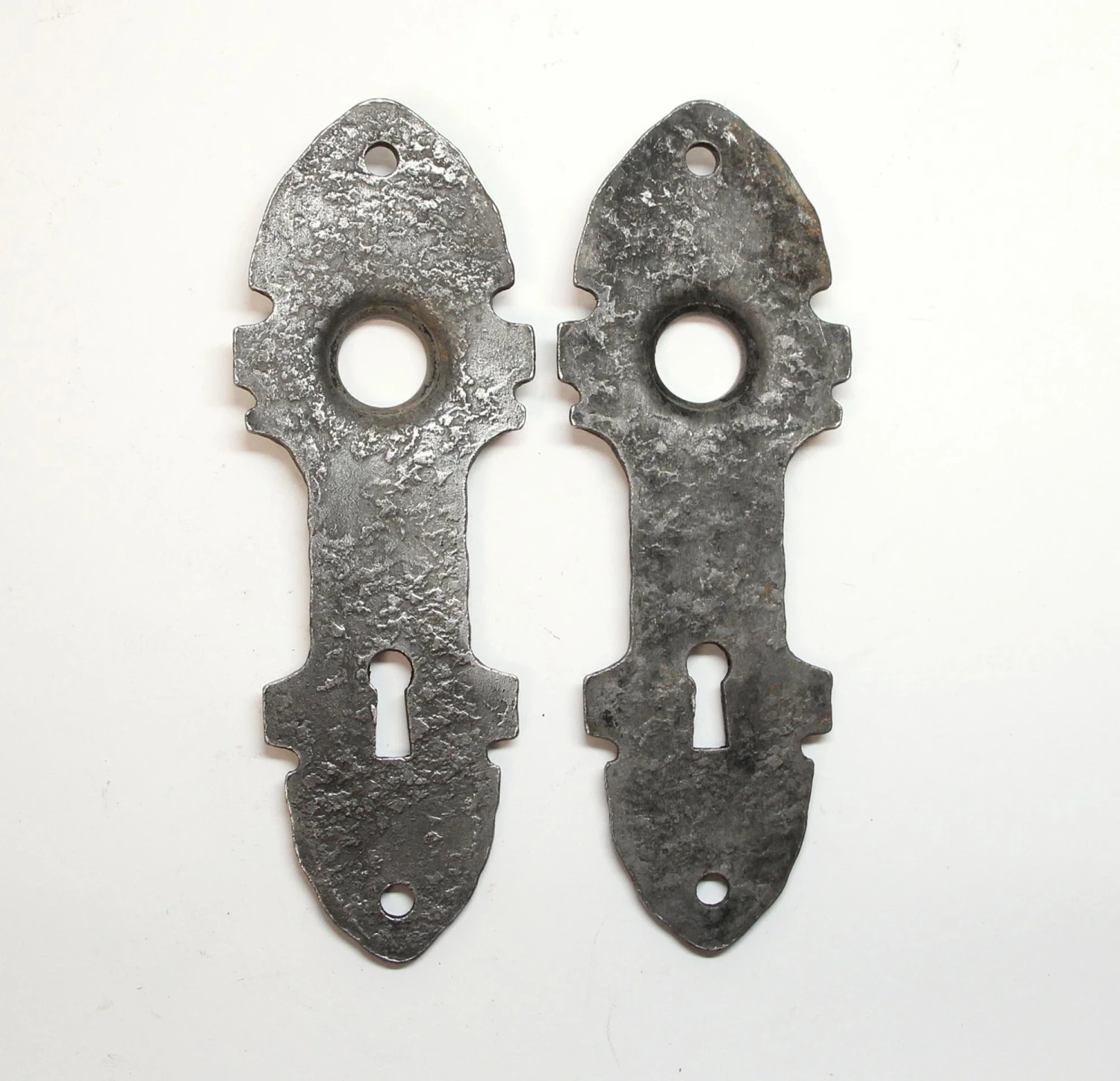 Pair Of Arts & Crafts Cast Iron 6 In. Door Back Plates 5 Pair Of Arts & Crafts Cast Iron 6 In. Door Back Plates - Image 3