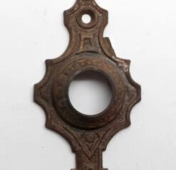 Antique Pair Of 5.5 In. H Victorian Cast Iron Thin Door Plates -OGT Sale Store back plates for sale p264225