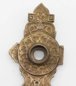 Pair Of Cast Bronze Neo-Grec 7.75 In. Doorknob Back Plates 10 Pair Of Cast Bronze Neo-Grec 7.75 In. Doorknob Back Plates -OGT Sale Store back plates for sale p270186