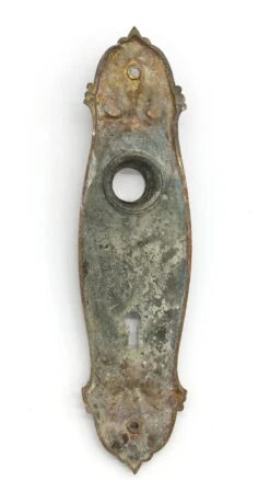 Antique 9 In. Bronze Ornate Yale & Towne Door Back Plate 8 Antique 9 In. Bronze Ornate Yale & Towne Door Back Plate -OGT Sale Store back plates for sale q278213