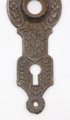 Antique Cast Iron Victorian 5 In. Passage Door Back Plate 8 Antique Cast Iron Victorian 5 In. Passage Door Back Plate -OGT Sale Store back plates for sale q278448