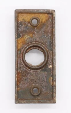 Antique 3.75 In. Cast Iron Aesthetic Floral Door Back Plate -OGT Sale Store back plates for sale q278530