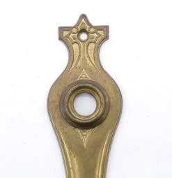 Vintage 7 In. Pressed Brass Gothic Door Back Plate 10 Vintage 7 In. Pressed Brass Gothic Door Back Plate -OGT Sale Store back plates for sale q278687