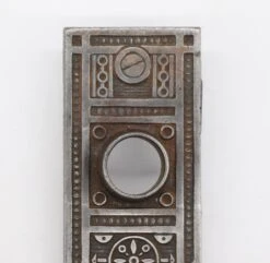 Pair Of Antique 5.625 In. Aesthetic Cast Iron Passage Door Back Plates -OGT Sale Store back plates for sale q280316