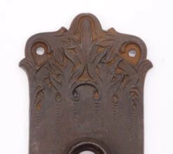 Pair Of Antique 7.5 In. Romanesque Bronzed Cast Iron Door Back Plates 11 Pair Of Antique 7.5 In. Romanesque Bronzed Cast Iron Door Back Plates -OGT Sale Store back plates for sale q282346