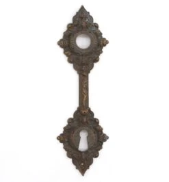 Pair Of Antique Bronze European French Passage Door Back Plates -OGT Sale Store back plates for sale q284401