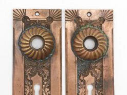 Pair Of 1890s 7.25 In. Corbin Bronze Fanciful Beast Door Back Plates 8 Pair Of 1890s 7.25 In. Corbin Bronze Fanciful Beast Door Back Plates -OGT Sale Store back plates for sale q285638