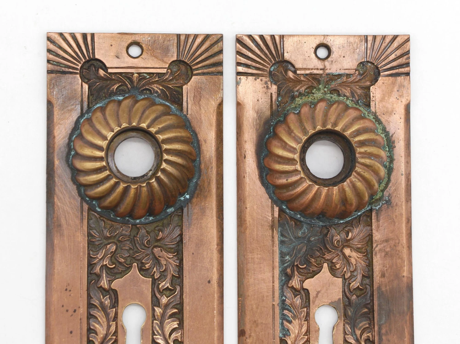 Pair Of 1890s 7.25 In. Corbin Bronze Fanciful Beast Door Back Plates 5 Pair Of 1890s 7.25 In. Corbin Bronze Fanciful Beast Door Back Plates - Image 3