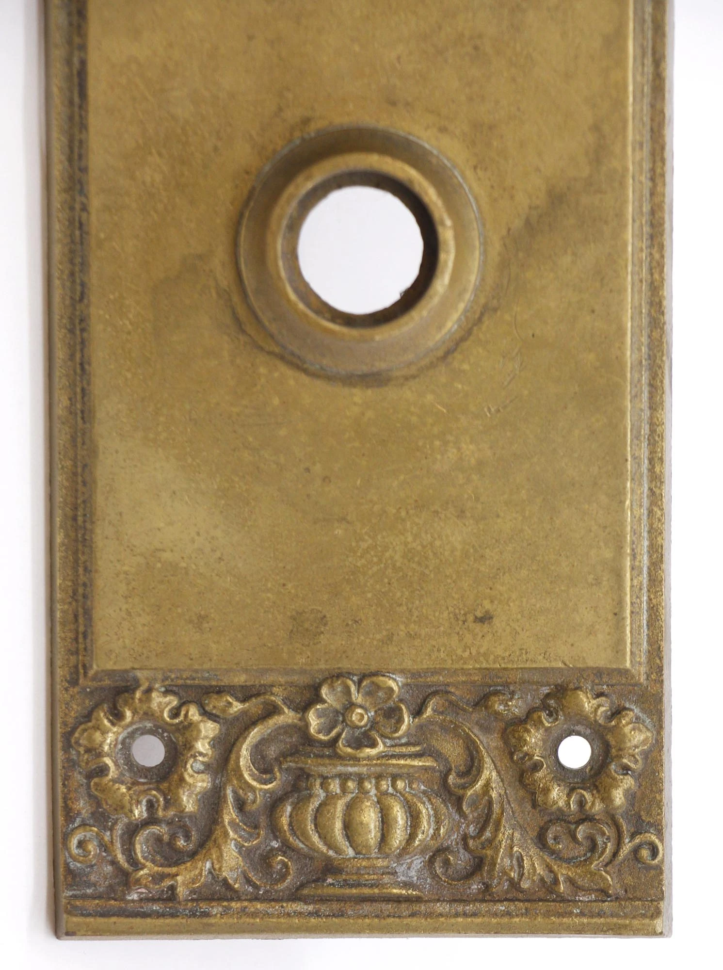 Victorian 9.75 In. Brass Privacy Door Back Plate With Thumb Turn 5 Victorian 9.75 In. Brass Privacy Door Back Plate With Thumb Turn - Image 3