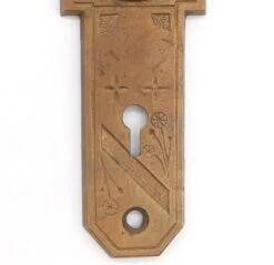 Antique 6 In. Aesthetic Floral Brass Door Back Plate -OGT Sale Store back plates for sale q286366