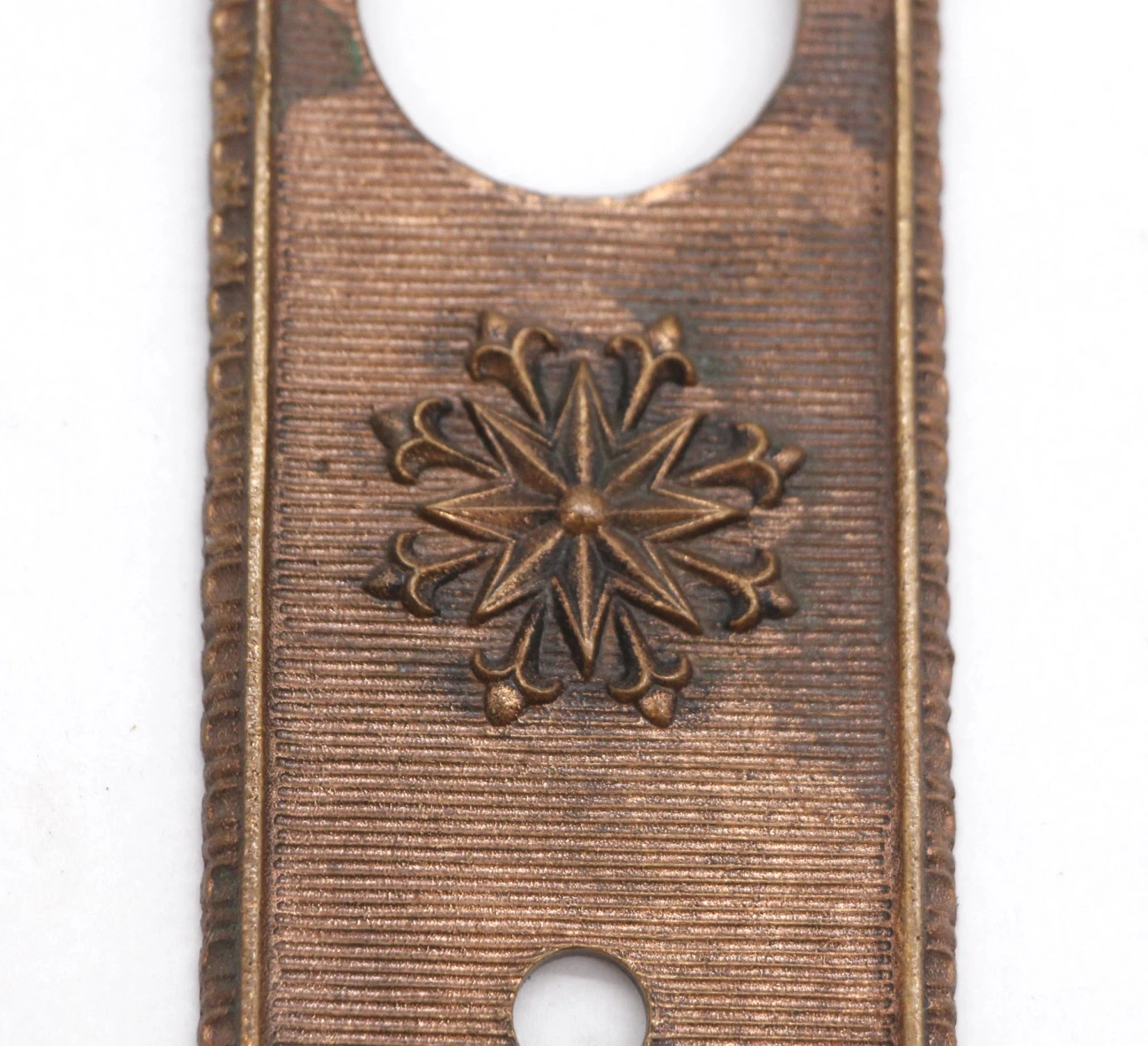 French Yale & Towne Brass Ornate Door Back Plate 5 French Yale & Towne Brass Ornate Door Back Plate - Image 3