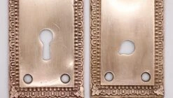 Pair Of 7.125 In. Polished Brass Sargent Greek Door Back Plates 8 Pair Of 7.125 In. Polished Brass Sargent Greek Door Back Plates -OGT Sale Store back plates for sale q287927