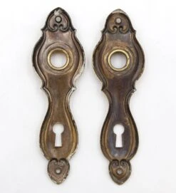 Pair Of Traditional 5.625 In. Polished Brass Door Back Plates -OGT Sale Store back plates for sale q288004