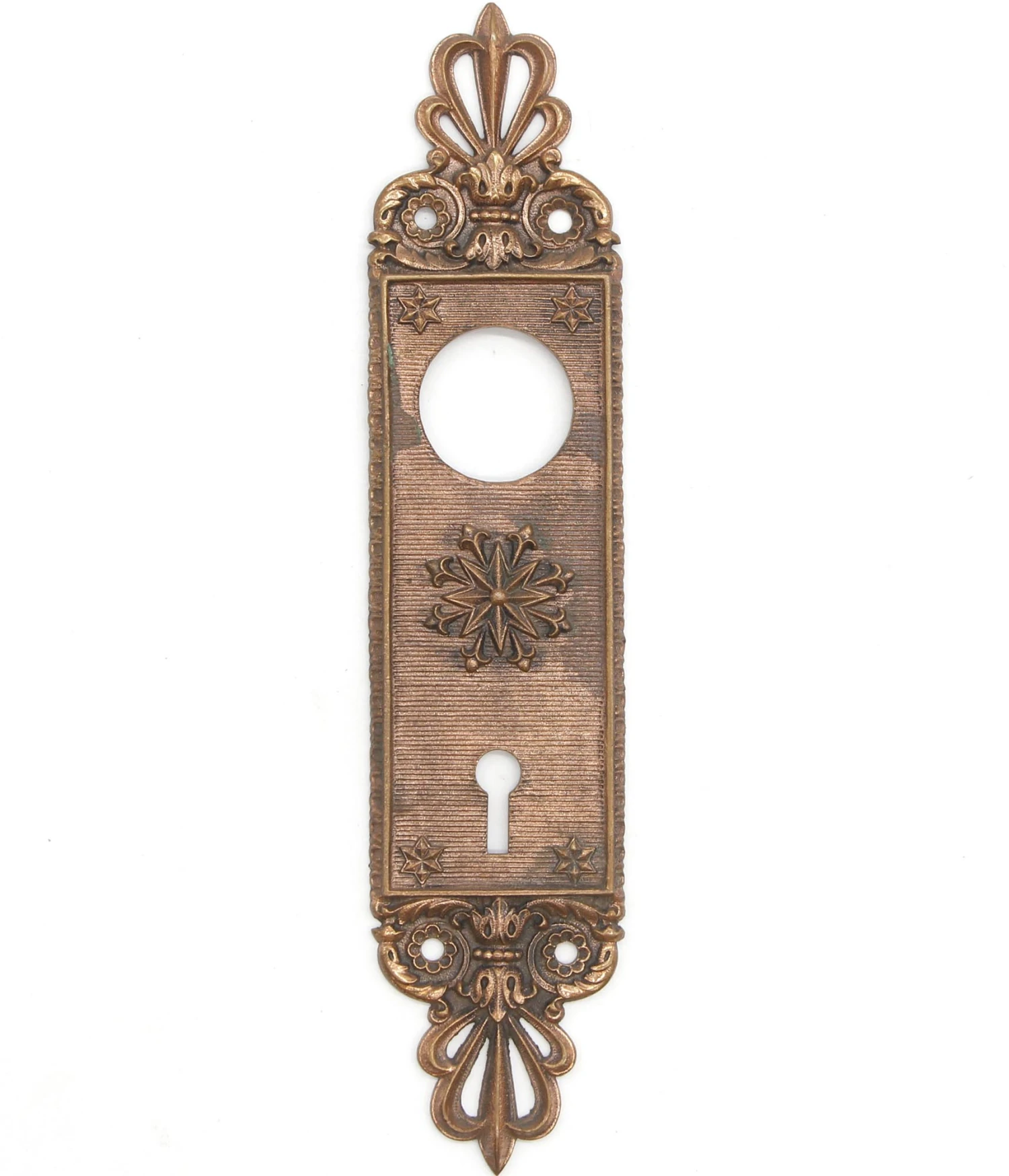 French Yale & Towne Brass Ornate Door Back Plate 3 French Yale & Towne Brass Ornate Door Back Plate