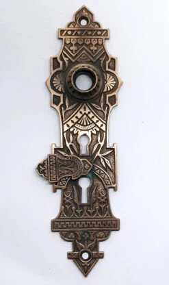 Polished Bronze Double Keyhole 8.5 In. Back Plate -OGT Sale Store back plates p233917