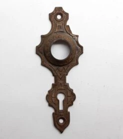 Antique Pair Of 5.5 In. H Victorian Cast Iron Thin Door Plates -OGT Sale Store back plates p264225