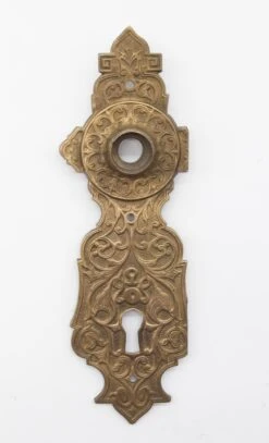 Pair Of Cast Bronze Neo-Grec 7.75 In. Doorknob Back Plates 9 Pair Of Cast Bronze Neo-Grec 7.75 In. Doorknob Back Plates -OGT Sale Store back plates p270186