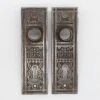 Pair Of Antique 5.625 In. Aesthetic Cast Iron Passage Door Back Plates 2 Pair Of Antique 5.625 In. Aesthetic Cast Iron Passage Door Back Plates -OGT Sale Store back plates pair of antique 5625 in aesthetic cast iron passage door back plates q280316
