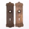 Pair Of Antique 7.5 In. Romanesque Bronzed Cast Iron Door Back Plates -OGT Sale Store back plates pair of antique 75 in romanesque bronzed cast iron door back plates q282346