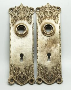 Pair Of Bronze 7.125 In. Door Plates
