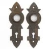 Pair Of Cast Iron 5.875 In. Aesthetic Keyhole Door Back Plates -OGT Sale Store back plates pair of cast iron 5875 in aesthetic keyhole door back plates q278539