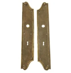 Pair Of European Oversized 18 In. Entry Back Plates