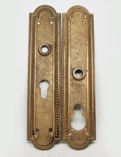 Pair Of Gilded Door 11.25 In. Plates