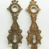 Pair Of Highly Ornate Cherubic Figural 9.375 In. Back Plates