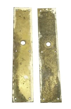 Pair Of Thin Brass Door 15 In. Back Plates