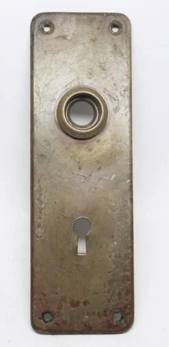 Plain Pressed Brass 6.625 In. Back Plate With Keyhole