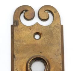 Vintage Traditional Swirl 7.125 In. Keyhole Brass Door Back Plate -OGT Sale Store back plates q271362