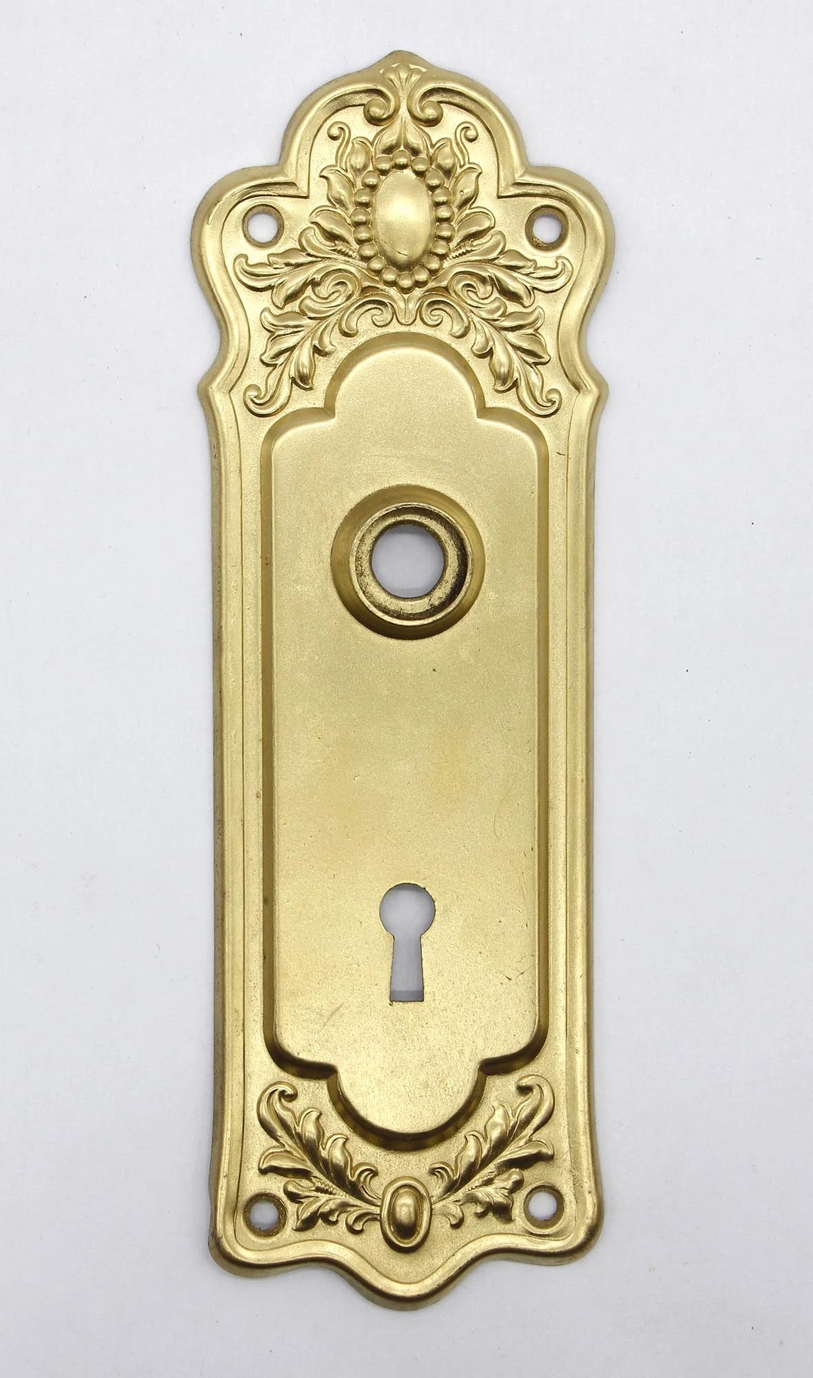 Pair Of Gold Painted Steel Passage Door Back Plates 4 Pair Of Gold Painted Steel Passage Door Back Plates - Image 2