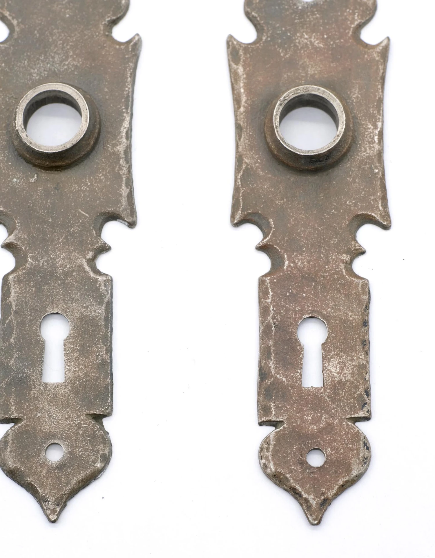 Pair Of Arts & Crafts 6.5 In. Brass Door Back Plates 4 Pair Of Arts & Crafts 6.5 In. Brass Door Back Plates - Image 2