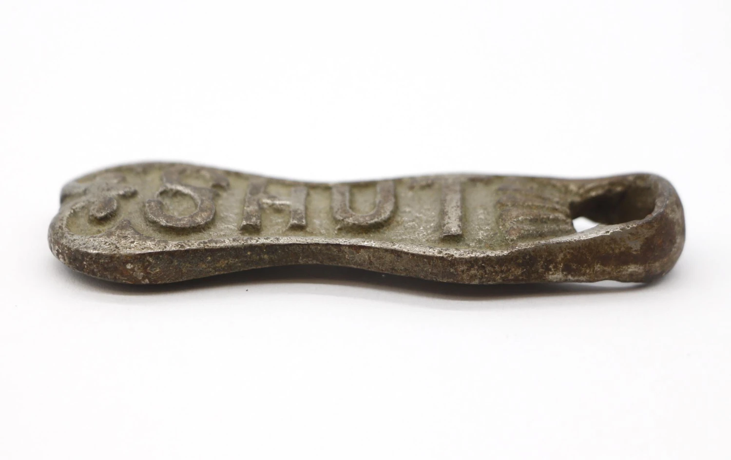 Antique Cast Iron Double Sided “Shut” Door Plate 4 Antique Cast Iron Double Sided “Shut” Door Plate - Image 2