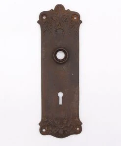 Pair Of Antique 7.5 In. Romanesque Bronzed Cast Iron Door Back Plates 10 Pair Of Antique 7.5 In. Romanesque Bronzed Cast Iron Door Back Plates -OGT Sale Store back plates q282346