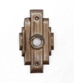 Pair Of 3.625 In. Refinished Art Deco Pressed Brass Door Back Plates -OGT Sale Store back plates q282415