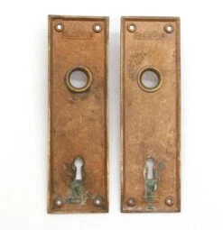 Pair Of Vintage 7 In. Brass Door Back Plates 7 Pair Of Vintage 7 In. Brass Door Back Plates -OGT Sale Store back plates q284254