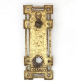 Antique 6.25 In. Arts & Crafts Penn Brass Privacy Door Back Plate 9 Antique 6.25 In. Arts & Crafts Penn Brass Privacy Door Back Plate -OGT Sale Store back plates q286577