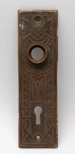 Stamped Brass Vernacular Door Back Plate