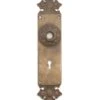 Victorian 10.25 In. Cast Brass Foliate Passage Door Back Plate