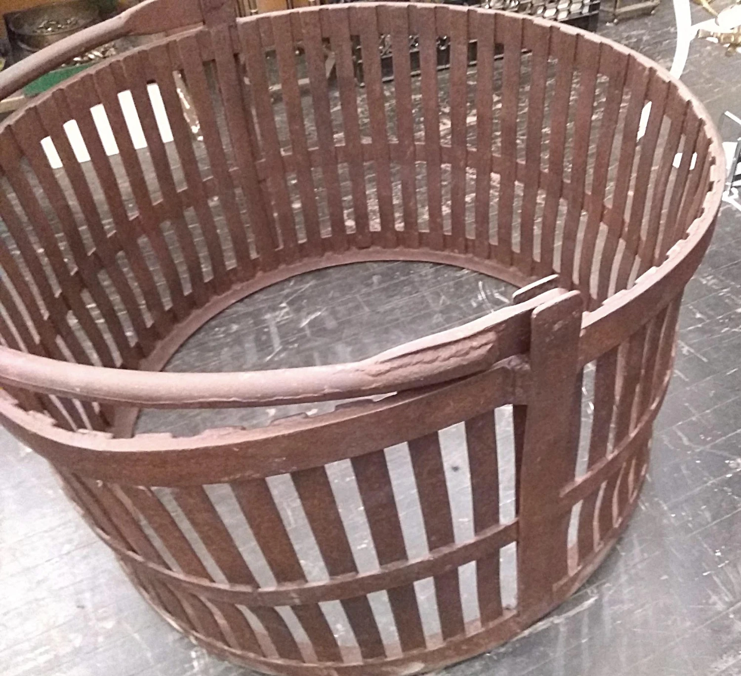 Large Forged 36 In. Iron Basket 4 Large Forged 36 In. Iron Basket - Image 2