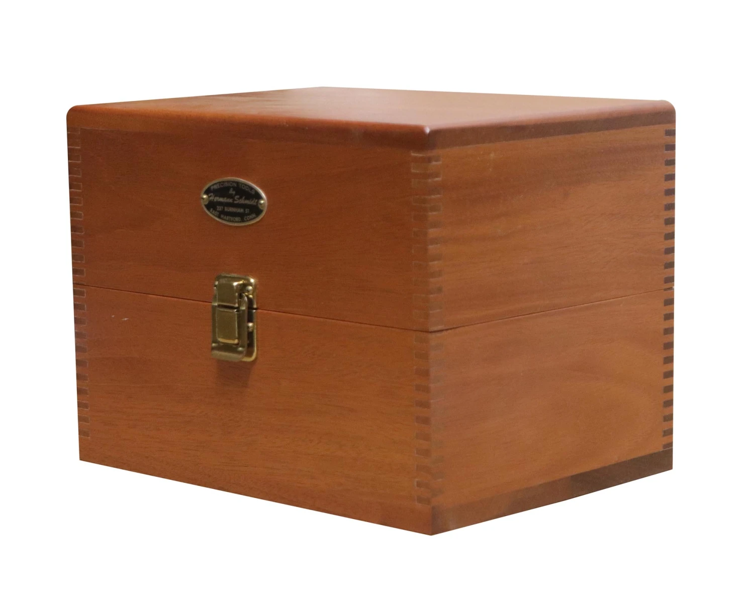 Mahogany Box With Dovetail Seams & Brass Hardware 4 Mahogany Box With Dovetail Seams & Brass Hardware - Image 2