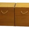 Vintage Pair Of Wooden Boxes With Rope Handles 2 Vintage Pair Of Wooden Boxes With Rope Handles -OGT Sale Store baskets bins tubs vintage pair of wooden boxes with rope handles n249377