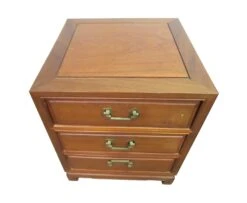 Pair Of Reproduction 1950s Solid Wood Nightstands 13 Pair Of Reproduction 1950s Solid Wood Nightstands -OGT Sale Store bedroom for sale m217985