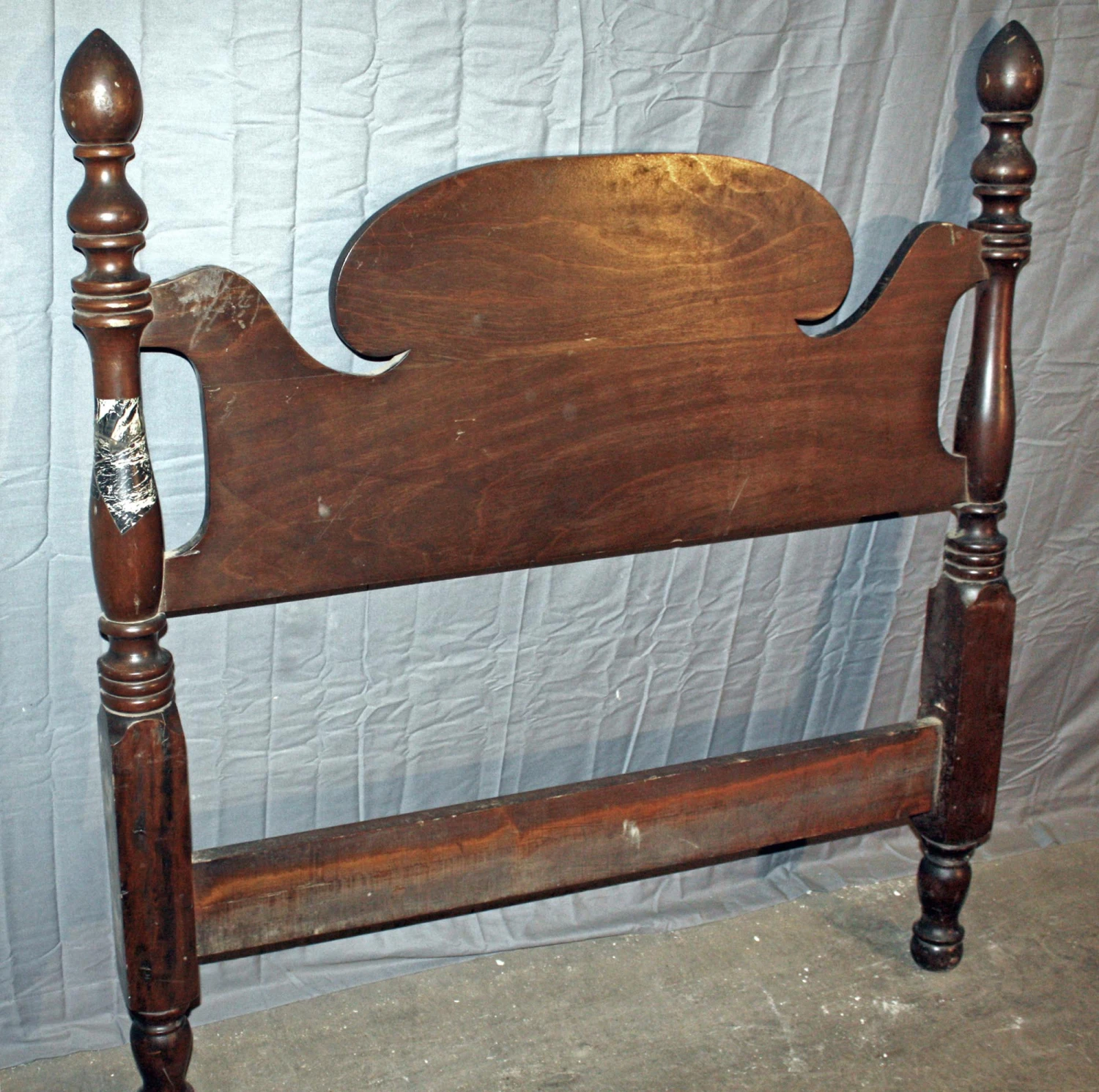 Vintage Twin Wood Headboard 4 Vintage Twin Wood Headboard - Image 2