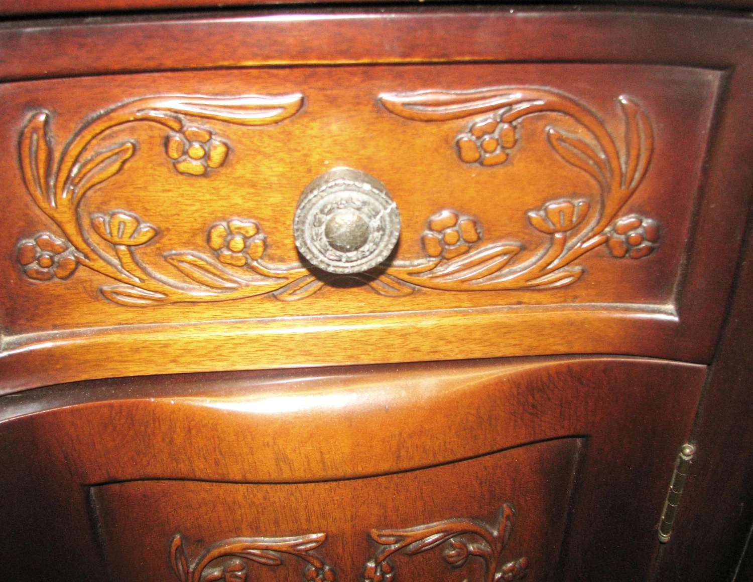 Vintage 6 Ft. Traditional Wooden Dresser With Original Finish 4 Vintage 6 Ft. Traditional Wooden Dresser With Original Finish - Image 2