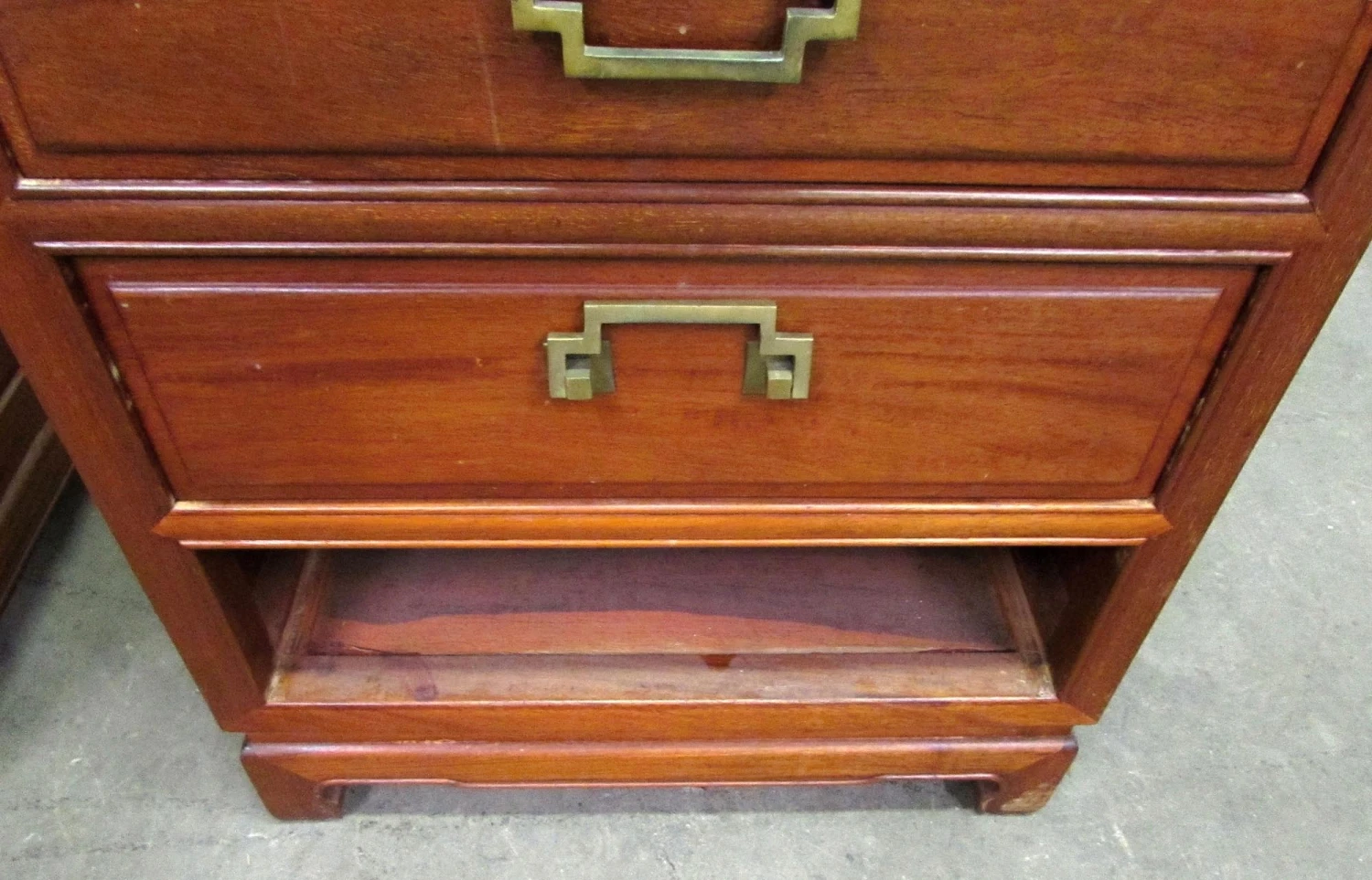 Pair Of Reproduction 1950s Solid Wood Nightstands 4 Pair Of Reproduction 1950s Solid Wood Nightstands - Image 2