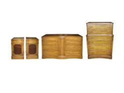 Vintage French Provincial Wooden Bedroom Dresser Set