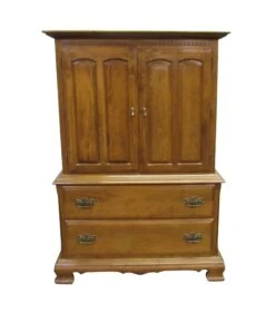 Vintage Traditional Wood Bedroom Armoire Dresser